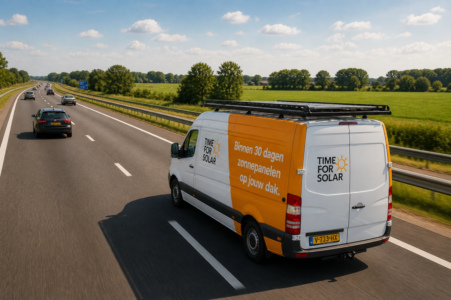 Time for Solar servicebus onderweg naar een installatie